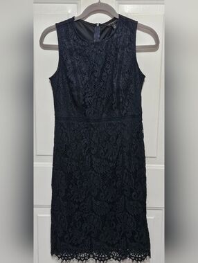 Banana Republic Favtory Navy Lace Sheath Dress